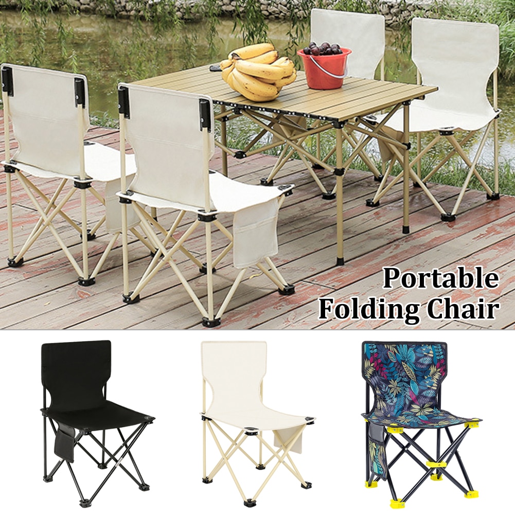 휴대용 야외 접이식 의자, 내구성 캠핑 레저 의자, 사이드 포켓 접이식 의자, 피크닉 낚시 바베큐 그림용